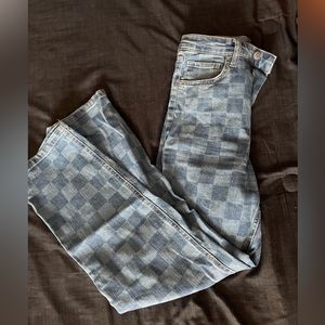 Wild Fable checkered high rise straight leg jeans. Women’s 00